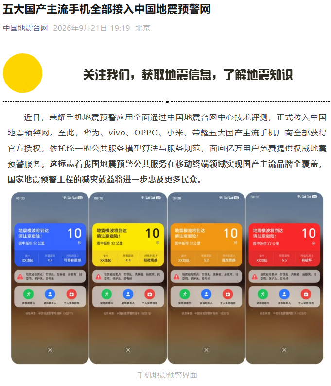 地震预警相关图片